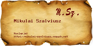 Mikulai Szalviusz névjegykártya
